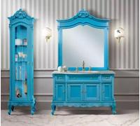Badezimmer Set 3 tlg,1x Badezimmerschrank + 1x Vitrine + 1x Spiegel JVmoebel