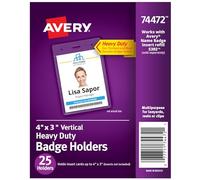 Badge, 3 x 4, haut, 25/Pqt, CLR