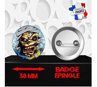Badge à épingle 38 mm Groupe Rock IRON MAIDEN 337