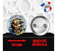 Badge à épingle 38 mm Groupe Rock IRON MAIDEN 337 G