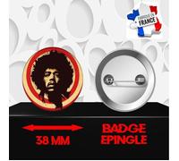 Badge à épingle 38 mm Groupe Rock JIMI HENDRIX 470