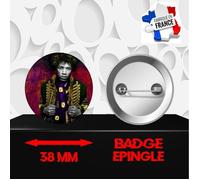 Badge à épingle 38 mm Groupe Rock JIMI HENDRIX 471