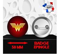 Badge À Épingle 38 Mm Logo Super Héros Wonder Woman 0021