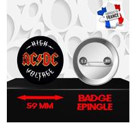 Badge à épingle 59 mm Groupe Rock AC-DC 331