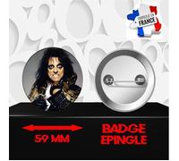 Badge à épingle 59 mm Groupe Rock ALICE COOPER 377