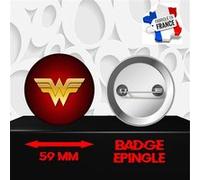 Badge à épingle 59 mm Logo Super Héros Wonder Woman 0021 G
