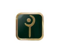 Badge à épingle blanc avec icône Final Fantasy XIV