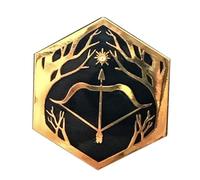 Badge à épingle en émail Archer Archer Arc Flèche Étoile Bois Hunter Ranger Fantasy Tir à l'arc 2,8 cm, 1.1 Inches, Émail, émail