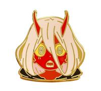 Badge à épingle en émail Darling In The Franxx Code : 002 Nine Iota Zero Two 3,2 cm, 1.25 Inches Tall, Émail, émail