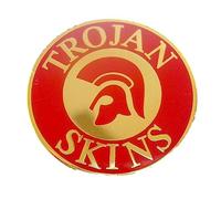 Badge à épingle en émail Motif peau de Trojan Rouge, taille unique, Métal