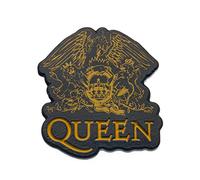 Badge à épingle en émail Queen (design logo) 11 cm x 7 cm x 1 cm - Produit officiel, taille unique, Émail, métal, argent, Pas de gemme