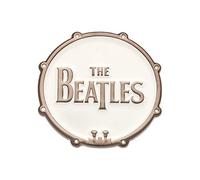 Badge à épingle en émail The Beatles (motif tambour) 2 cm x 2 cm - Produit officiel, taille unique, Émail, métal, argent, Sans pierre précieuse