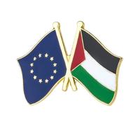 Badge à épingle en émail Union européenne et Palestine UE Amitié, Métal