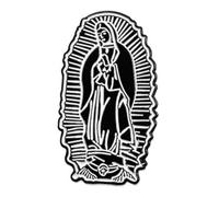 Badge à épingle en émail Vierge Marie Jésus Chrétien Notre-Dame de Guadalupe 3 cm, 1.2 Inches Tall, émail, émail