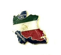 Badge à épingle en métal émaillé avec drapeau de l'État impérial d'Iran, Moyen-Orient, Perse, Perse, taille unique, Métal