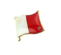 Badge à épingle en métal émaillé avec drapeau de Malte, Métal
