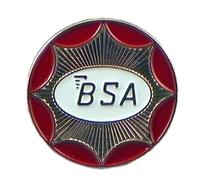 Badge à épingle en métal émaillé BSA Moto Cercle (Argent) (24 mm)