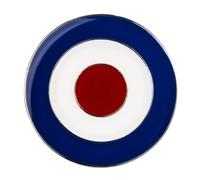 Badge à épingle en métal émaillé de la Royal Air Force britannique - RAF MOD Scooter Target Revers Broche 2,5 cm - Symbole Northern Soul, Air Force et Mod Culture