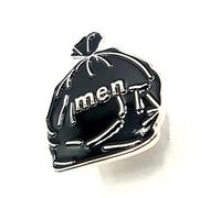 Badge à épingle en métal émaillé pour sac poubelle Inscription Men Are Trash Noir, Métal