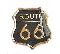 Badge à épingle en métal émaillé Route 66