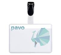 Badge à pince 60 x 90 mm - Boîte de 50