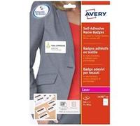 Avery - Badges adhésifs en textile L4782-20 - 240 pièces - 40 x 75 mm - Blanc