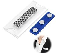 Badge Aimanté, Badges Nominatifs Magnétiques, 78 x 32 mm avec 3 Aimants Puissants, Badges Magnétiques Adhésifs pour Chemise Veste