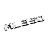 Badge Autocollant 3D ABS Noir for Coffre arrière de Voiture, emblème ML 300 320 350 400 500, Compatible avec Mercedes ML300 ML350 W166 W163 W164, Accessoires (Color : ML 350 Silver)