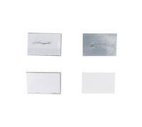 Badge avec epingle 54x90mm en pvc - boite de 50