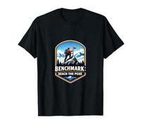 Badge Benchmark Reach The Peak Camping Mountain T-Shirt