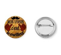 Badge broche pins mon voisin c'est le meilleur ami 37mm handmade cadeau