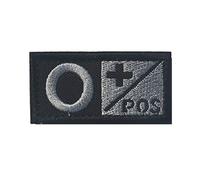 Badge brodé en nylon avec inscription « Blood » - Emblème brodé - Type O POS