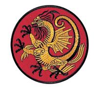Badge brodé motif dragon Danrho Rouge 12 cm