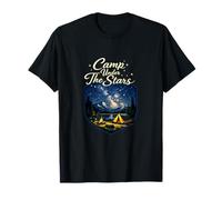 Badge Camp Under The Stars Camping Mountain T-Shirt
