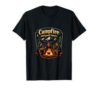Badge Campfire and Good Times Camping Mountain T-Shirt