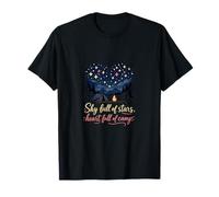 Badge Camping Mountain avec Citation « Starry Night Camp » T-Shirt
