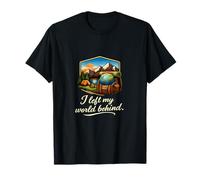 Badge Camping Mountain « I Left My World Behind » T-Shirt