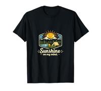 Badge Camping Mountain Sunshine on My Mind T-Shirt