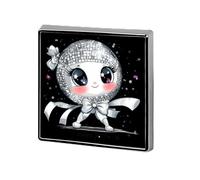 Badge carré en ruban brillant « Juste pour toi », broche en forme de cœur mignon, épingles à bouton pour sac à dos, veste, ch