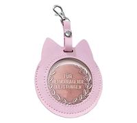 Badge Case Pochette Organisatrice en Cuir en Forme de Chat