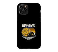 Badge Casque Retired Every Emergency Every Year Done Coque pour iPhone 11 Pro