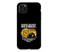 Badge Casque Retired Every Emergency Every Year Done Coque pour iPhone 11 Pro Max