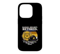 Badge Casque Retired Every Emergency Every Year Done Coque pour iPhone 14 Pro