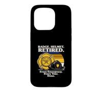 Badge Casque Retired Every Emergency Every Year Done Coque pour iPhone 15 Pro