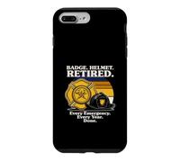 Badge Casque Retired Every Emergency Every Year Done Coque pour iPhone 7 Plus/8 Plus