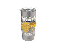Badge Casque Retired Every Emergency Every Year Done Gobelet isotherme en acier inoxydable double paroi