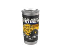 Badge Casque Retired Every Emergency Every Year Done Gobelet isotherme en acier inoxydable double paroi
