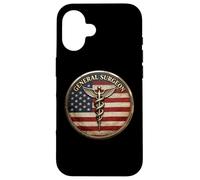 Badge Chirurgien général Patriotique américain Caducée Coque pour iPhone 16
