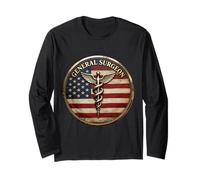 Badge Chirurgien général Patriotique américain Caducée Manche Longue