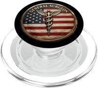 Badge Chirurgien général Patriotique américain Caducée PopSockets PopGrip pour MagSafe